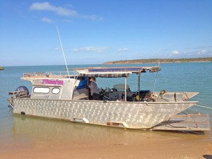 Being able to lower the front down on the boat makes it super easy for loading gear on and off.